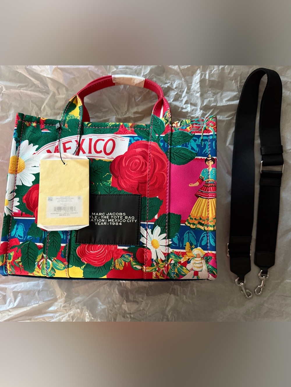 Marc Jacobs Pink Multi 'Mexico City' Floral Tote - Picture 4 of 5